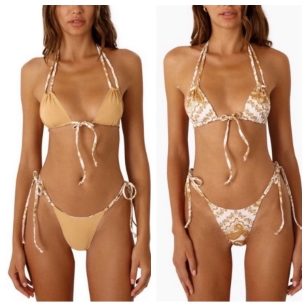 New! Kya x free people reversible Rylee Adelle bikini paisley size small read
